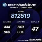 ตรวจสลากกินแบ่ง17 มกราคม 2566
